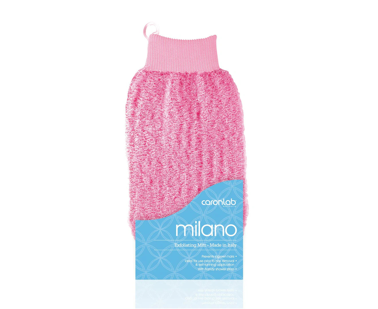 Milano Body Exfoliating Massage Glove Mitt Pink