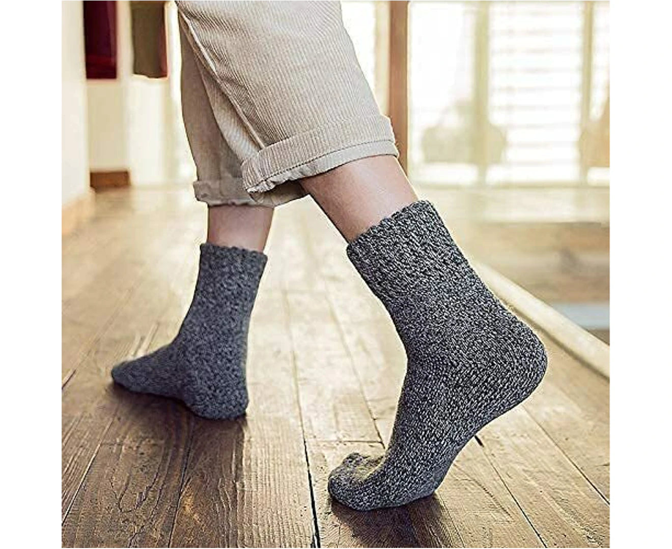 3X Womens Pairs Thick Wool Blend Work Socks Heavy Duty Outdoor Warm (EU37-EU41)
