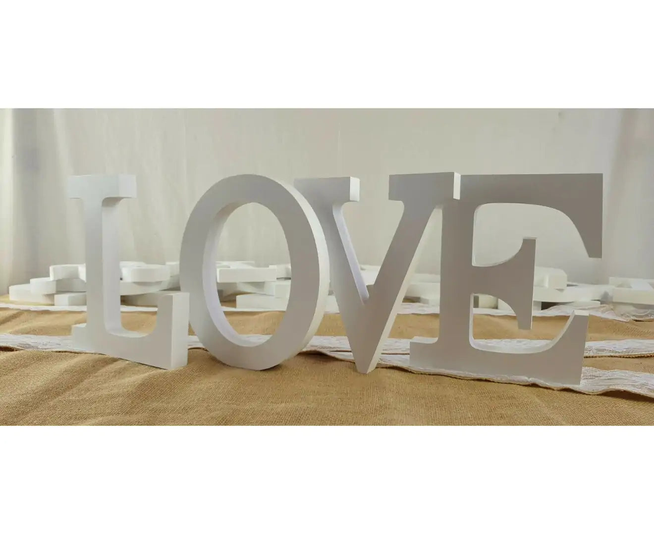 Large Wooden Letters White 23Cm Alphabet Letter Wedding Home Birthday Party Wood - White L