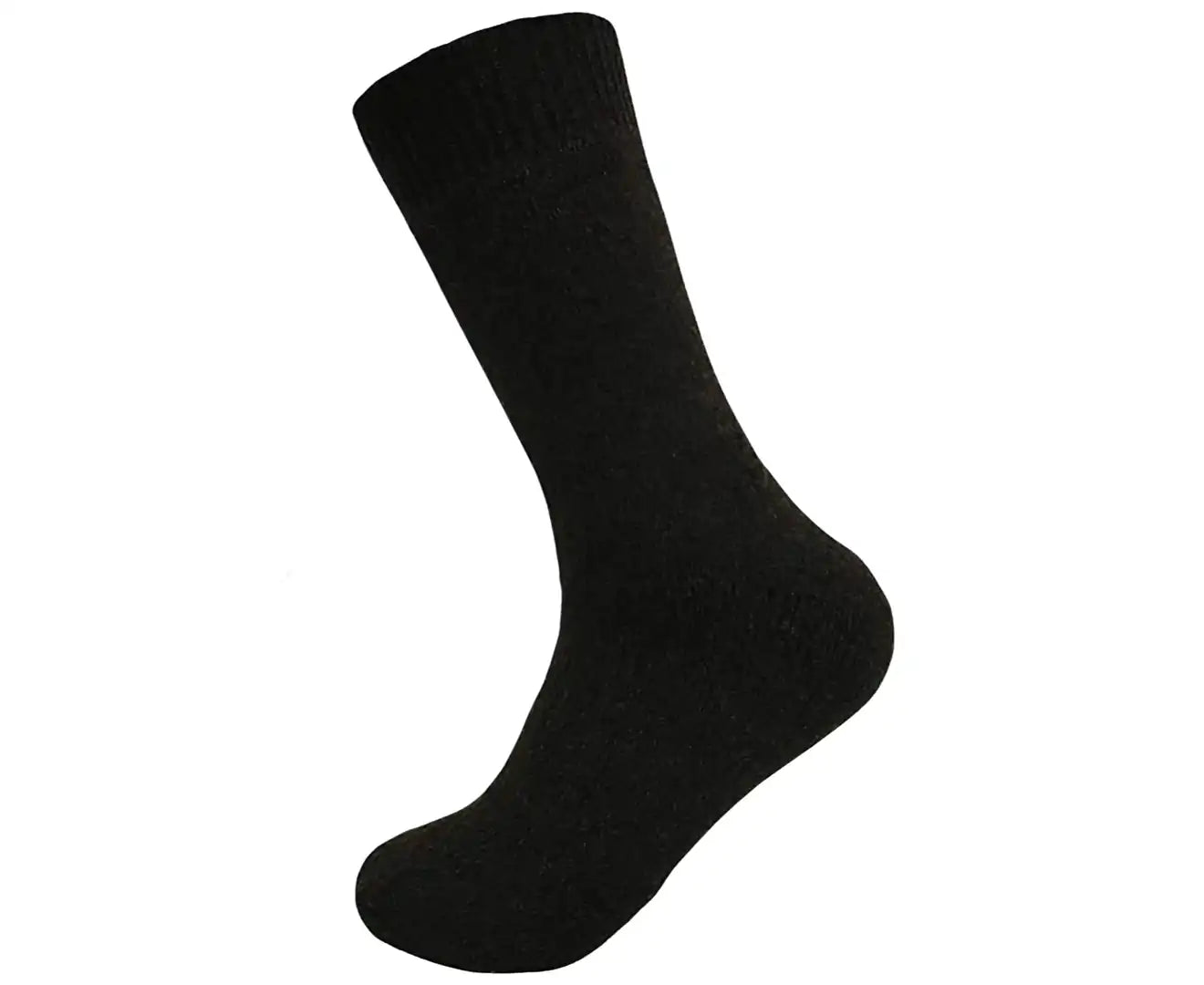 Merino Wool Men'S Loose Top Thermal Socks Diabetic Comfort Circulation - 1 Pair - Black