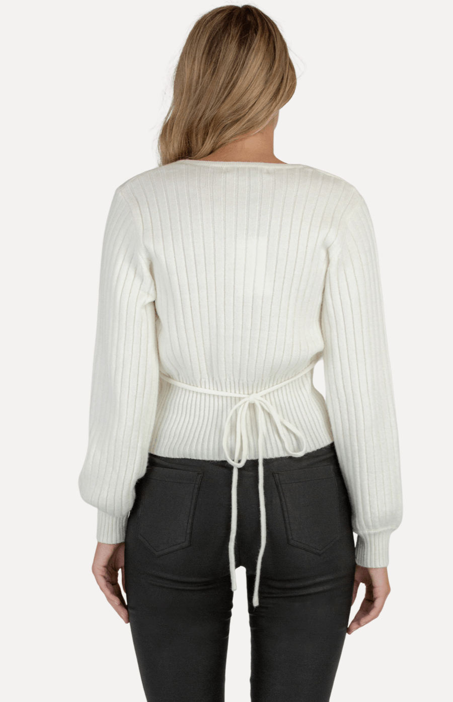 Andrea Knitted Top in White - Ophelia Fox Boutique