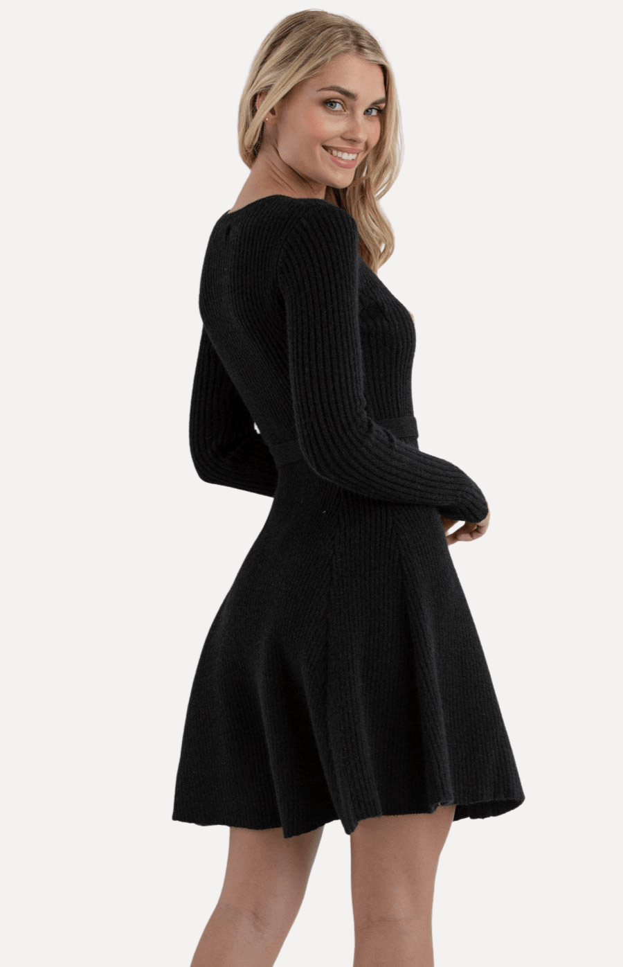 Carter Knitted Dress in Black - Ophelia Fox Boutique