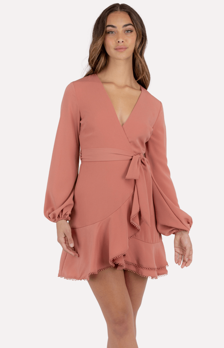 Danica Mini Dress in Terracotta - Ophelia Fox Boutique