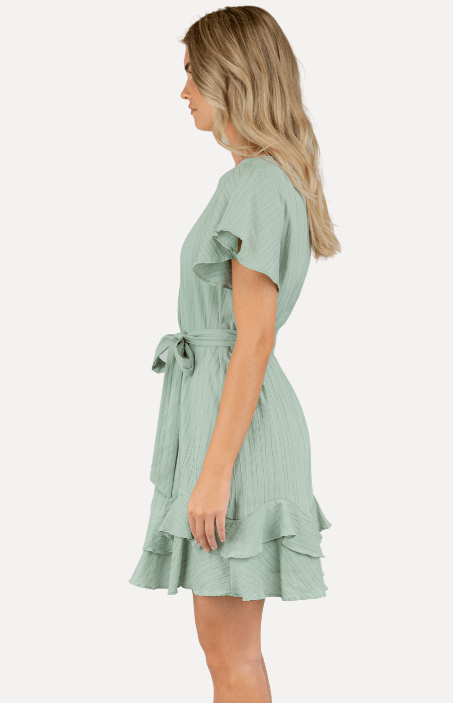 Evee Mini Dress in Mint - Ophelia Fox Boutique
