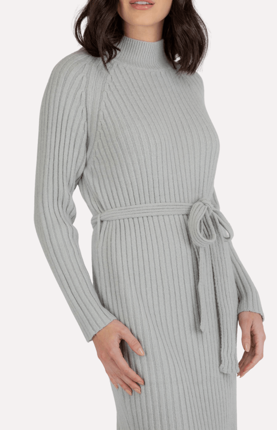 Forever Knitted Dress in Grey - Ophelia Fox Boutique