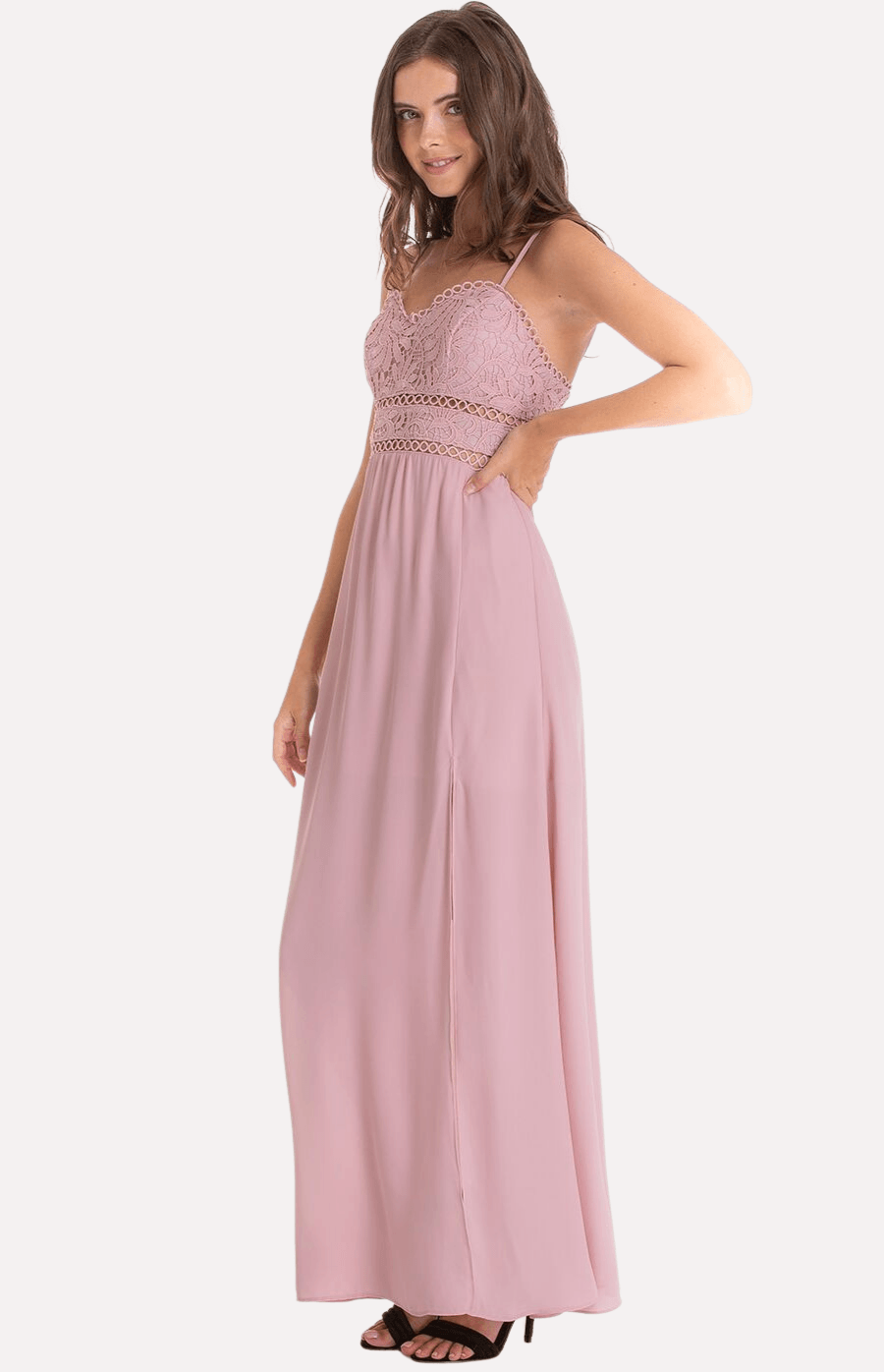 Veronica Maxi Dress in Blush - Ophelia Fox Boutique